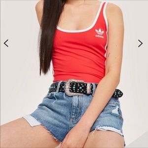 TOPSHOP Light Wash Moto Cory Denim Shorts